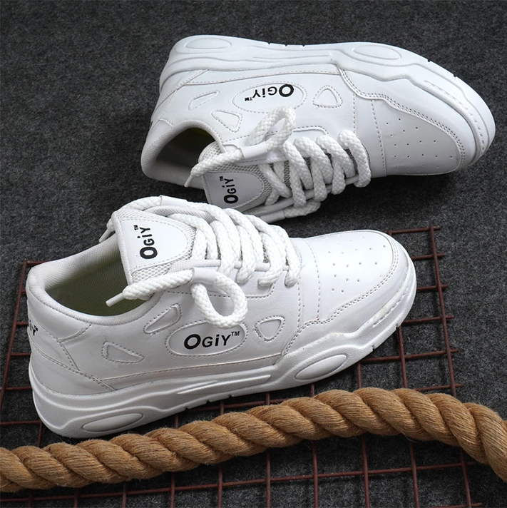 OGIY Retro High Premium Walking Shoes for Men - White Sneakers for Men and Boys
