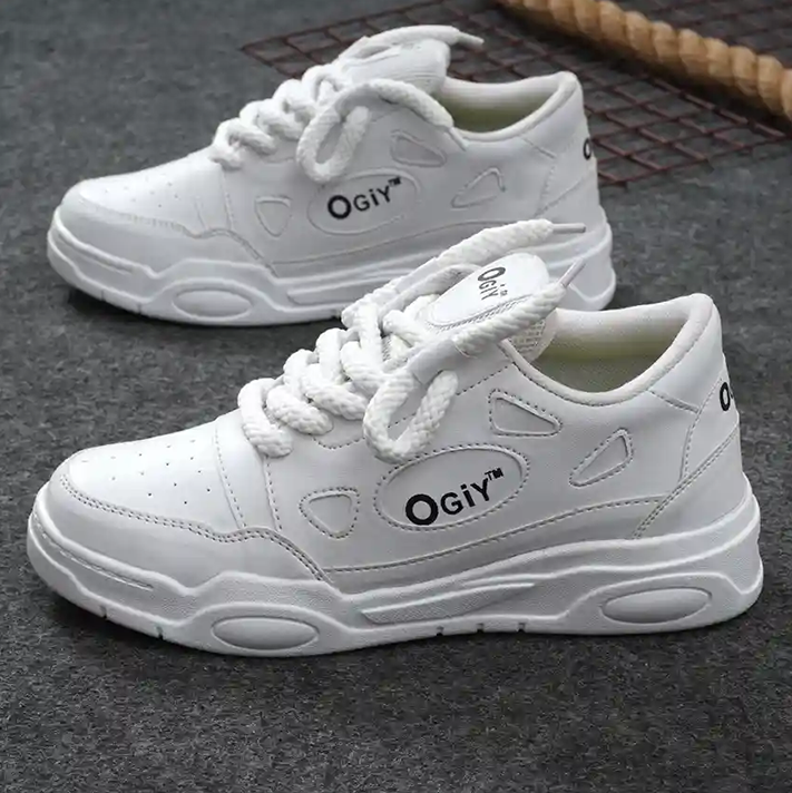 OGIY Retro High Premium Walking Shoes for Men - White Sneakers for Men and Boys