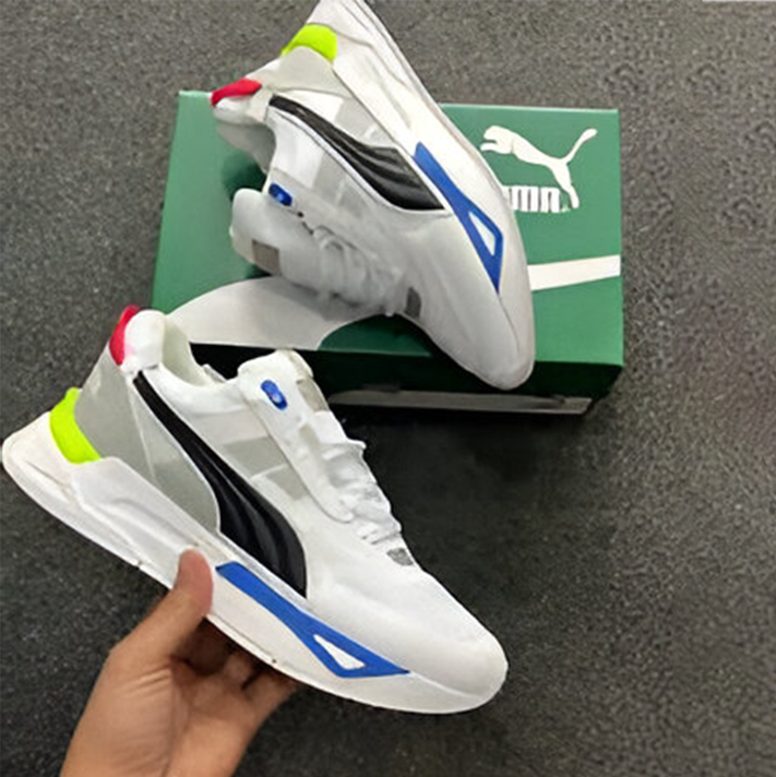 Puma Men's Mirage Sport Tech Sneakers - White Multi-Color Accents - Premium Comfort and Style