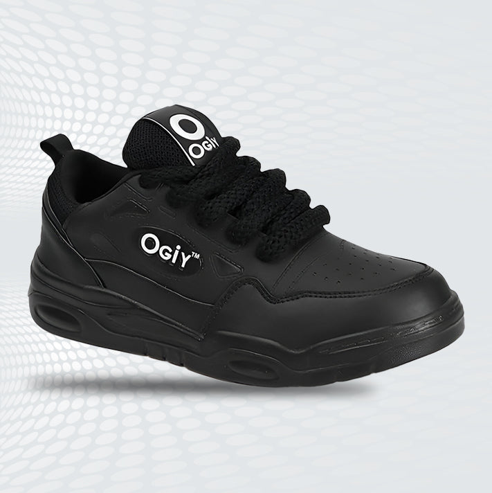 OGIY Retro High Premium Walking Shoes for Men - Black Sneakers for Men and Boys
