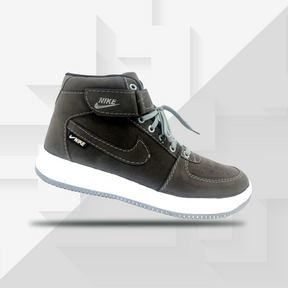 Men's PRO Style High Top Ankle AirForce 1 Laser Sneakers - Black High Tops for Men and Boys