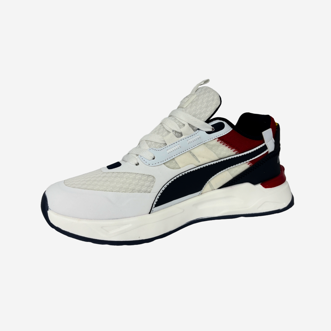 Puma Men's Mirage Sport Tech Sneakers - White Multi-Color Accents - Premium Comfort and Style