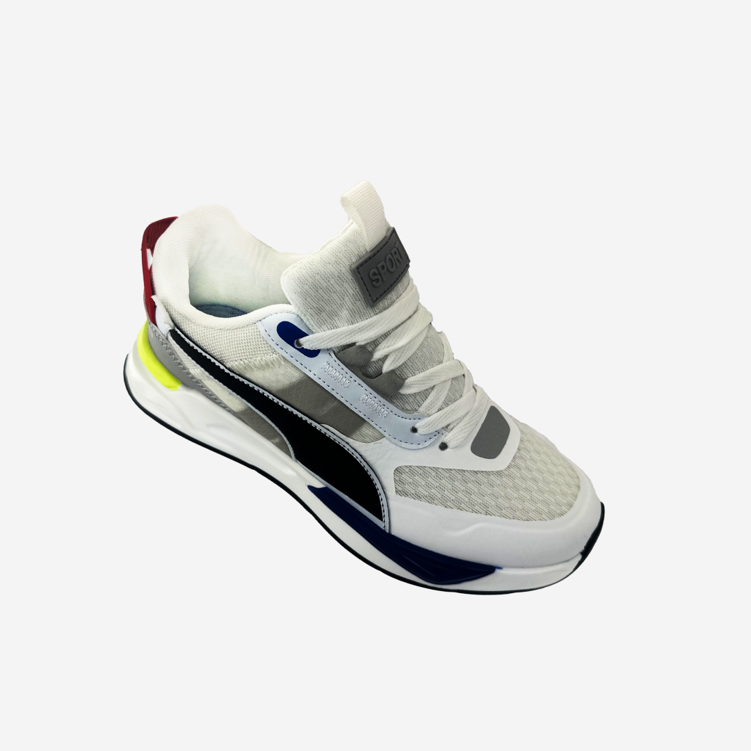 Puma Men's Mirage Sport Tech Sneakers - White Multi-Color Accents - Premium Comfort and Style