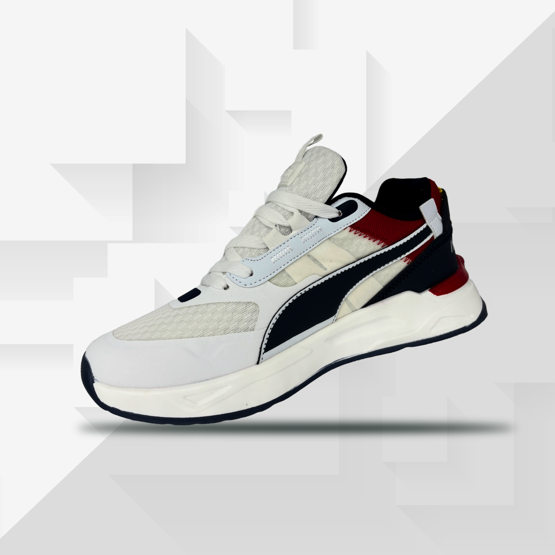 Puma Men's Mirage Sport Tech Sneakers - White Multi-Color Accents - Premium Comfort and Style