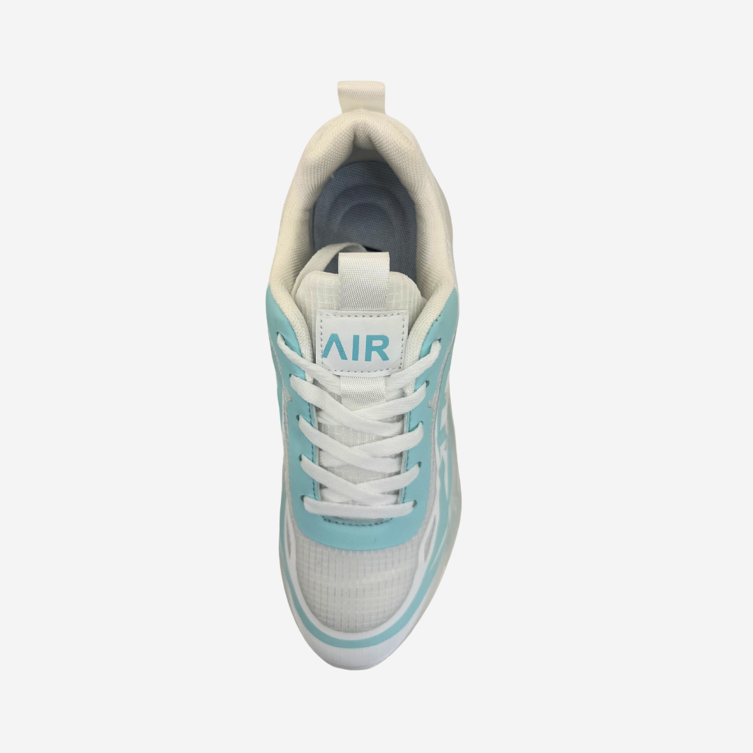 Nike AIR Men's Sneakers - Off-White with Aqua Accents - Ultimate Comfort and Style