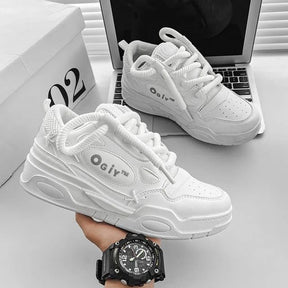 OGIY Retro High Premium Walking Shoes for Men - White Sneakers for Men and Boys