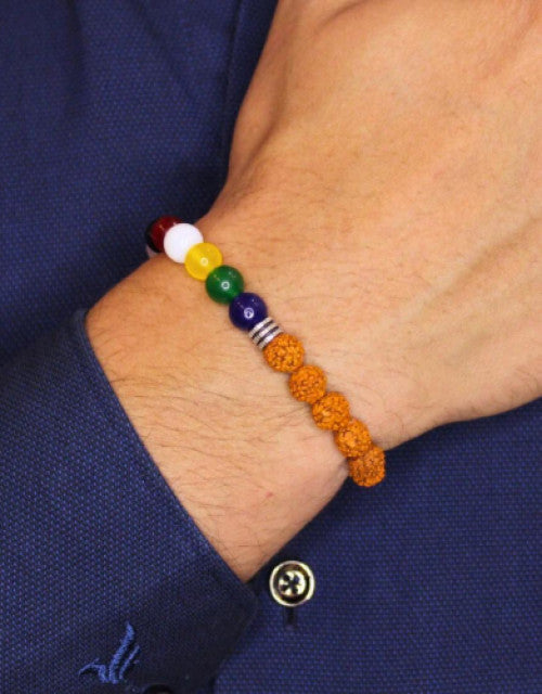 7 Chakra Rudraksha Bracelet