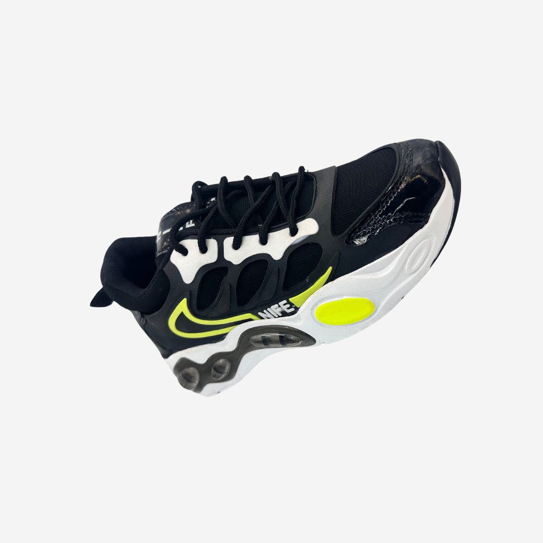 NIKEF Men's Athletic Running Shoes - Black and Neon Green Sports Sneakers