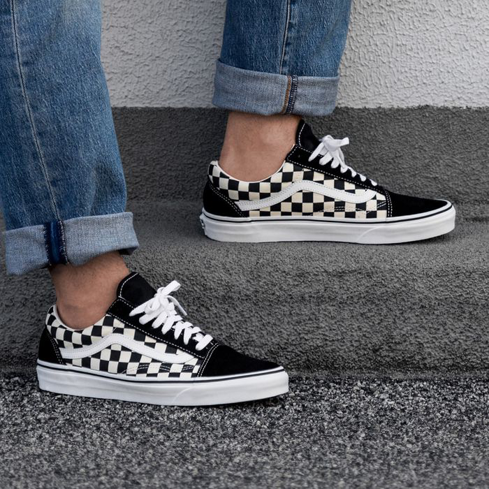 Vans Old Skool - Primary Check White-Black