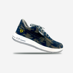 Men's Blue Camouflage Air Sneakers - Stylish Casual Lace-Up Sports Shoes