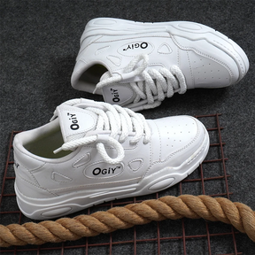 OGIY Retro High Premium Walking Shoes for Men - White Sneakers for Men and Boys