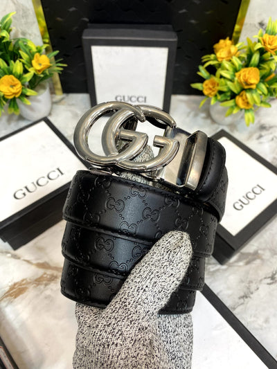 GUCCI GG Embossed Premium Auto Buckle Belt