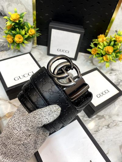 GUCCI GG Embossed Premium Auto Buckle Belt